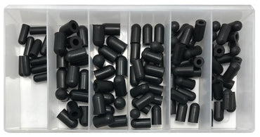 100 Piece Rubber Vacuum Cap Assortment